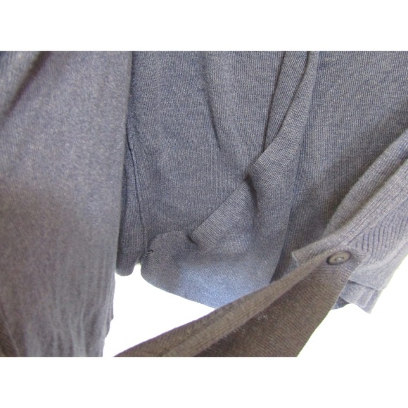 NIC+ZOE Wrap Cardigan Womens PL Blue Excellent Cotton Lyocell Draped V-Neck - Picture 4 of 9